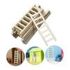 10pcs/lot Mini Wooden Step Ladders, Blank Fairy Garden Ladder Dollhouse Ornament for DIY Craft Art Supplies Painting Home Decor