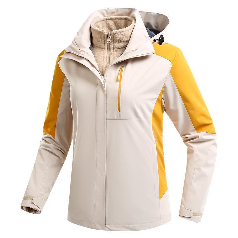 Detachable Unisex 3-in-1 Warm Workwear: Windproof, Wear-Resistant Two-Piece Outdoor Mountaineering Set