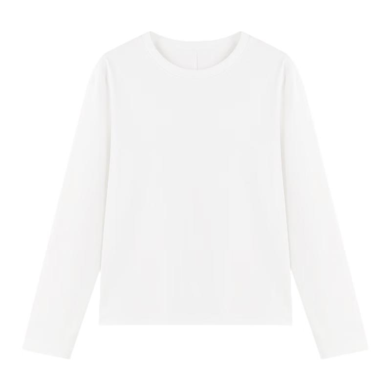 Qiu Shui Yi Ren Women s Classic Round Neck T-shirt S