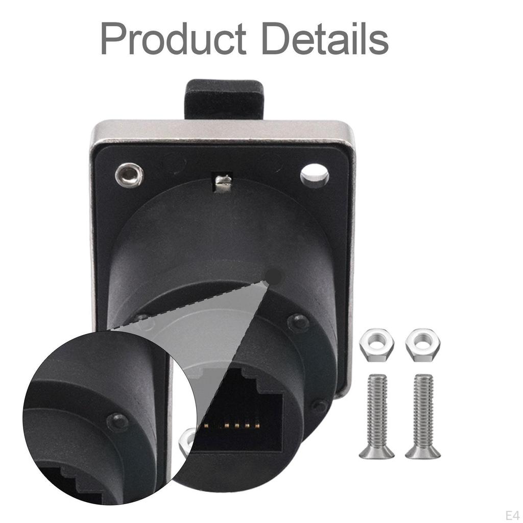 D Sub Panel Mount Coupler Waterproof Gigabit Feed Through Adapter Accessories Easily Install