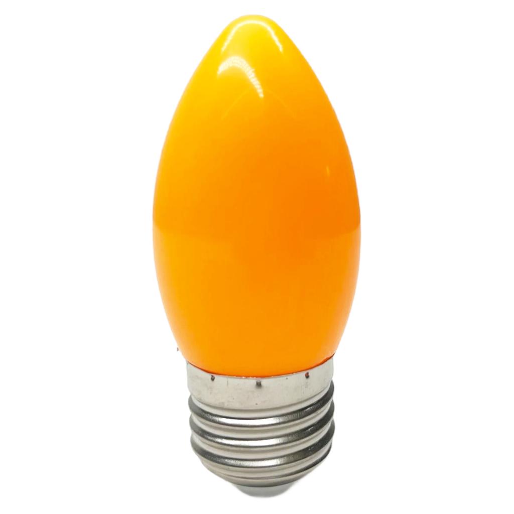 2W Candle Shape Light Bulb E27 Screw Base Lamp B22 110V/220V Colorful Atmosphere Lamp for Party Birthday Dating Decoration