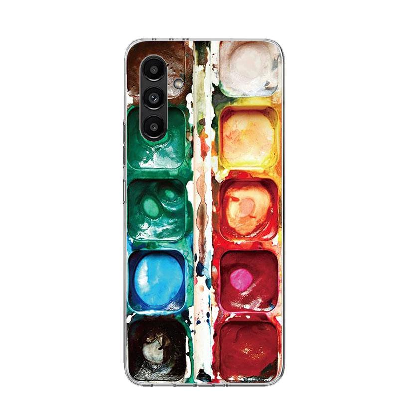Watercolors Set Paint Palette Painting Box Case Phone Cover for Samsung Galaxy A17 A16 A15 A14 A13 A56 A55 A54 A53 A36 A35 A34 A