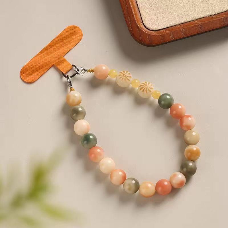 

Элегантный шнурок для телефона из бусин Бодхи для женщин – На запястье и украшение-клипса на заднюю панель