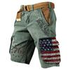 Men's Summer Printed Outdoor Shorts Men's Loose Multi-Pocket Shorts