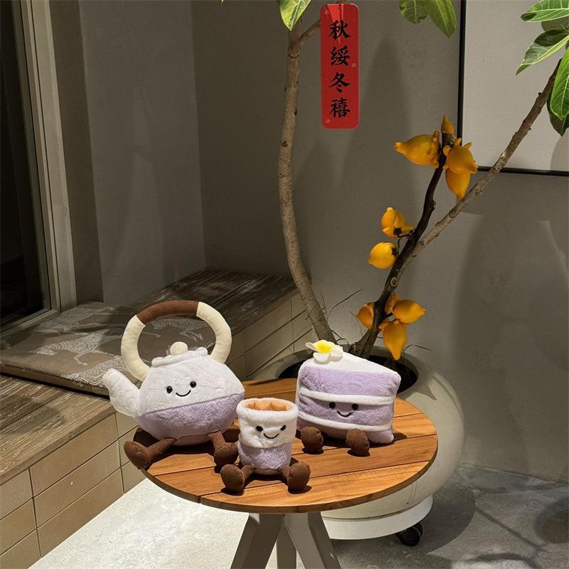 Wind Teapot Taro Mud Cake Plush Toy Cute and Unique I People Fun Macaron Dolls for Girlfriend