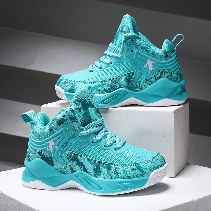 New Boys Brand Basketball Shoes for Kids Sneakers Thick Sole Non-slip Children Sports Shoes Child Boy Basket Trainer Shoes