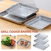 Stainless Steel Baking Tray with Wire Rack Non-stick Grill Tray Cake Baking Cooling Rack Drain Pan Kitchen Outdoor Grill Tools