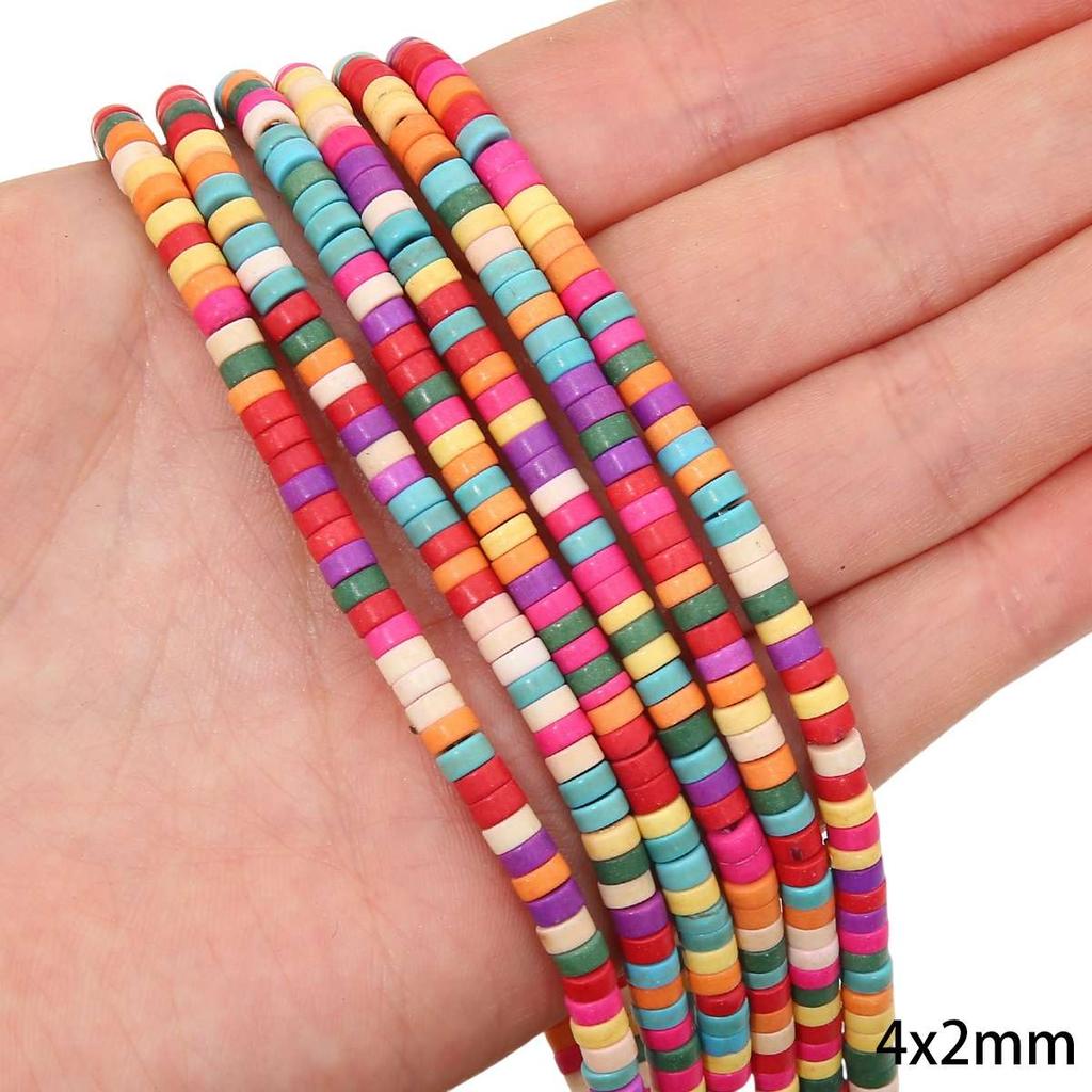 Synthetic Colour Turquoise Various Shapes of Colour Beads For Handmade Bracelet Necklace Keychain DIY Craft Jewelry Making Accessories
