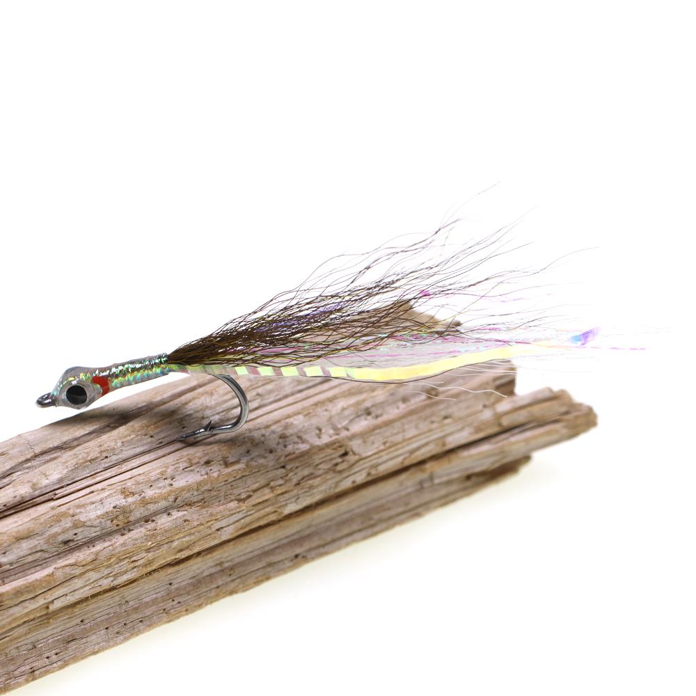 4pcs Surf Candy Sand Eel Streamer Flies,Realistic 3D Eyes Freshwater Saltwater Fly Fishing Lures for Sea Trout Pike Bass Anglers