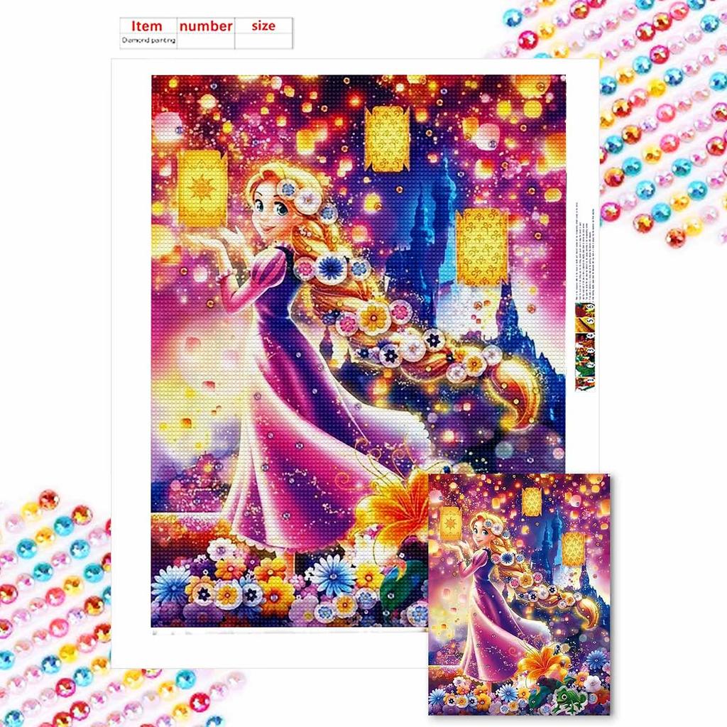 5D Diy Diamond Painting The Princess's Backward Glance Full Drill Rhinestones Mosaic Embroidery Handmade Products Home Decor Gift
