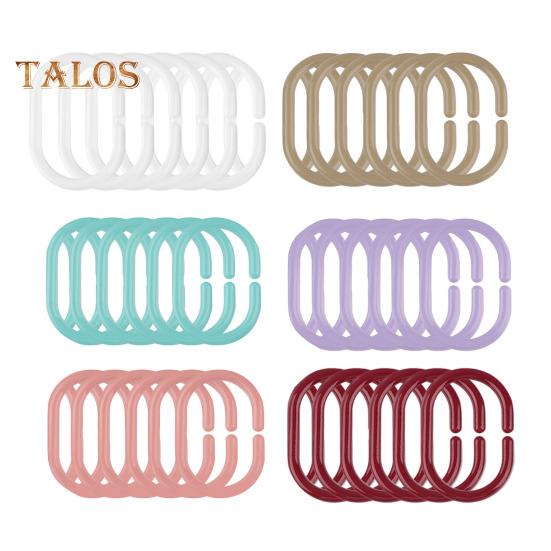 12 Stück Duschvorhanghaken, strapazierfähig, universell, für Badezimmer, Duschstange, C-förmiger Ring, Aufhängerhalter, Badezimmer-Vorhangzubehör