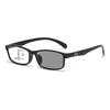Mens Gradient Square Presbyopia Glasses Multifocal Photochromic Lens Reading Glasses 0 TO +4 0 Classic Frame