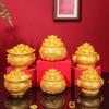 1Pcs Prosperity Sculpture Centerpiece Treasure Basin Statue For Office Shelf Desk Tabletop Art Craft Ornament Home Decorations