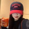Cotton Baseball Cap Punk Letter Prints Embroidery Patchwork Peaked Hat Girls Outdoor Use Sportss Long Brim Sun Protection Hat Women Hip Hop