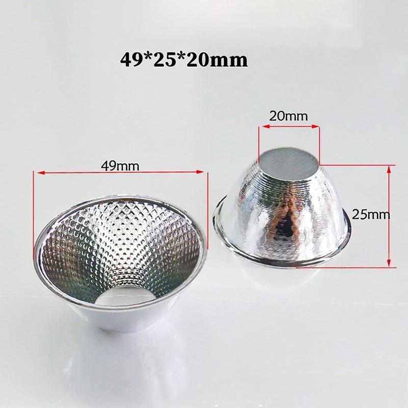 1 Piece 20-126Mm 15-120 Degree Lampshade Reflective Bowl For Diy Light Optical Led Aluminium Reflector Cup For Cob Lamp Bead