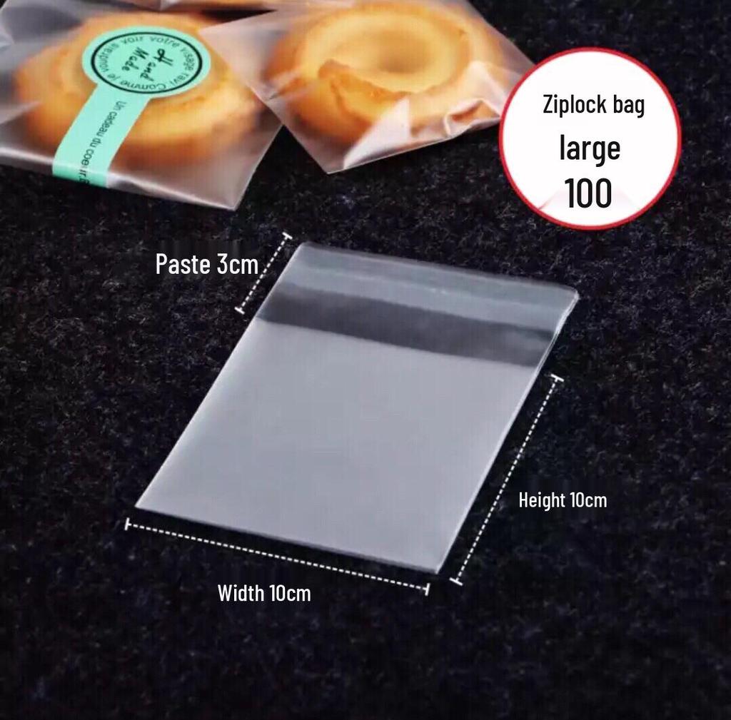 White Polka Dot Frosted Self-Adhesive Bag for Nougat, Biscuit, Candy, and Pastry Packaging