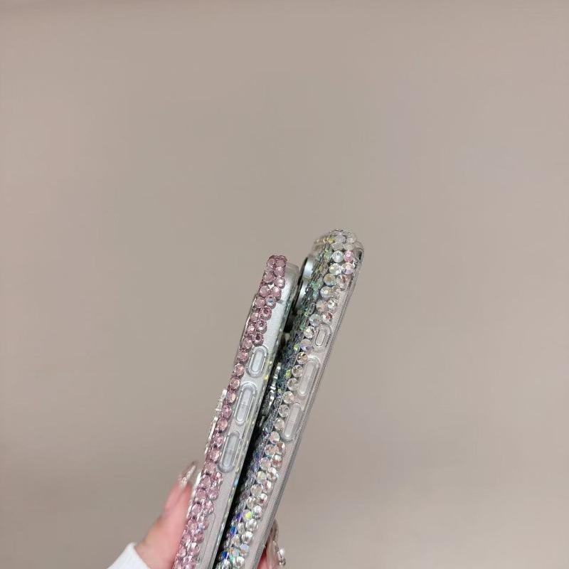 Luxury Full Rhinestone 3D Bow Phone Case, Shockproof Bling Cover for IPhone 17 16 Pro Max 13 12 11