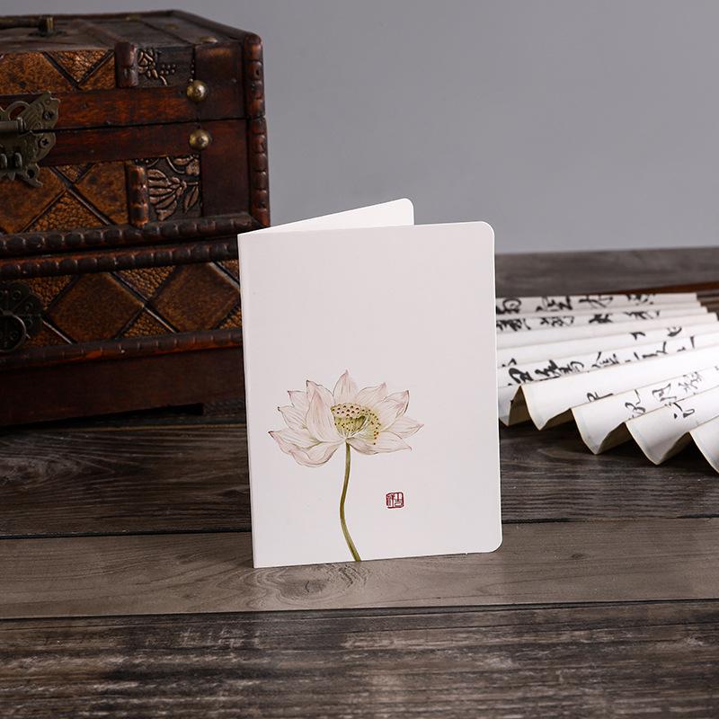 20p Chinese Ancient Style Greeting Card Birthday Gift Handwritten Greeting Card Envelope Ink Wash Postcard Holiday Greeting Card