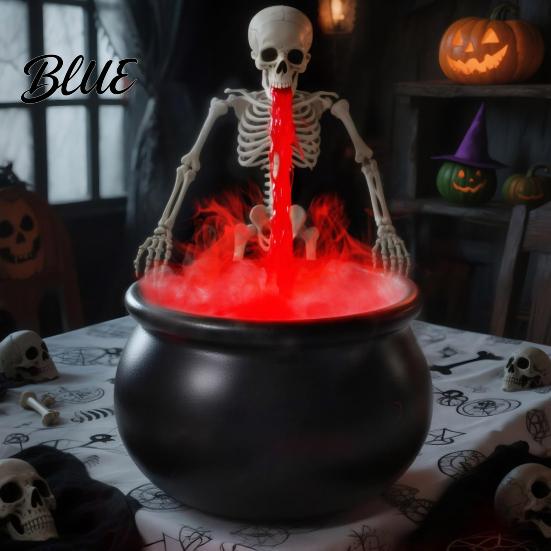 Realistyczny Efekt Dymu Gotowania Rekwizyt Halloweenowy Kociołek Wiedźmy Maszyna do Mgły Ultradźwiękowy Generator Mgły ze Świecącą diodą LED Dekoracja Sceny Czarownictwa Wewnętrzna