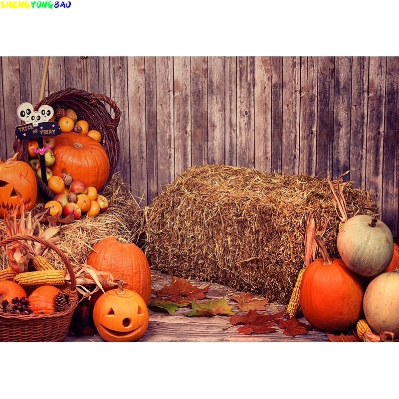 Halloween Backdrop Full Moon Scary Night Castle Trees Pumpkin Lantern Photography Background Kids Adult Family Party Decor WH-04