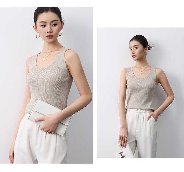 Wool Camisole Vest: Fine-Spun, Crew Neck or V-Neck, Slim-Fit Base Layer