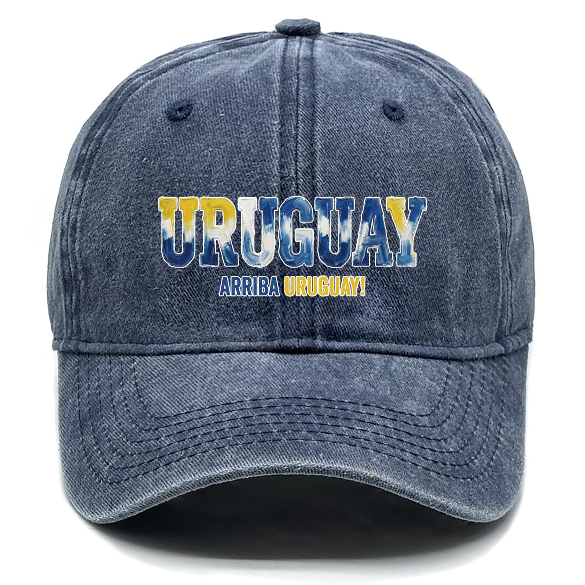 

Sun Hat With URUGUAY ARRIBA URUGUAY Flag Printed , Adjustable Baseball Hat Inelastic Hip Hop Fit Headwear Sports Hat as the picture темно-синий