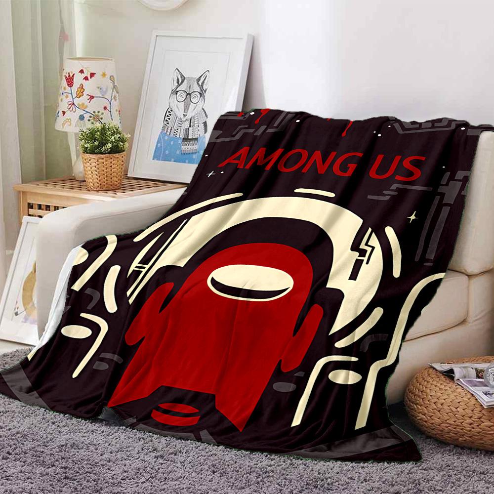 1pc Blanket - Among Us Print Design,Lightweight Blanket for Sofa,Bed- Soft &Warm,Gift for All Seasons