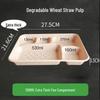 Mubaisen 5-Compartment Wheat Straw Takeout Containers