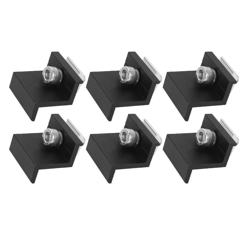 12pcs Lightweight Solar Panel End Clamp Practical Photovoltaic Z Bracket For Off-Grid System