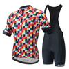 Mens Mountain Bike Cycling Jersey Bib Shorts Set Breathable Quick-Dry Sportswear Outdoor Riding