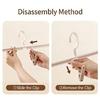 Movable Garment Display Stand For Towels Shirts Pants Clothes Hanger For Balcony Bedroom Or Bathroom Use