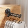 Plastic 5 Holes Folding Drying Rack Space Saving Reusable Suction Drinking Cup Clothes Hanger Wall Mounted Clothes Storage Organizer for Home