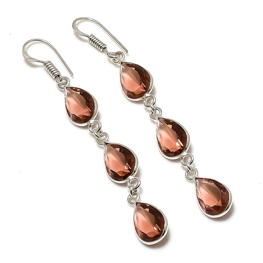 

Серьги из стерлингового серебра 925 пробы с натуральным морганитом 2,80 дюйма r6s43