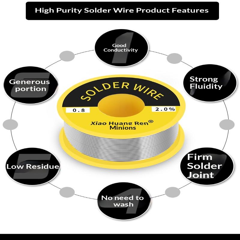 1Roll 50G Solder Wire Tin No-Clean Rosin Core 0.5-1.2Mm Welding Soldering Iron Reel Flux 2% Electronic Soldering Wire Roll