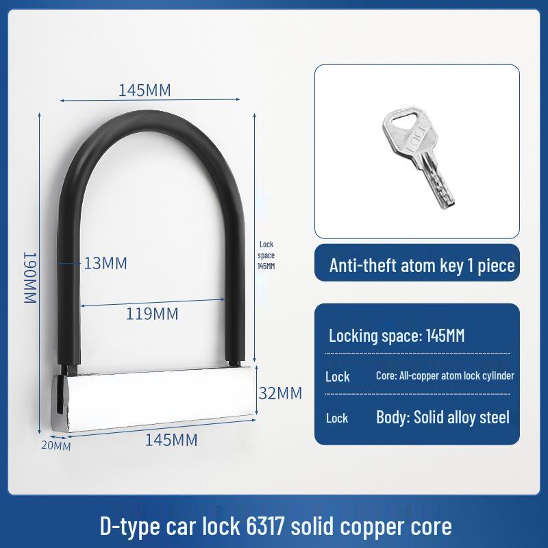 U-Shaped Glass Door Lock for Storefronts and Sliding Doors
