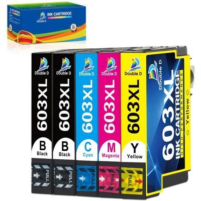 DOUBLE D 603 XL compatibles avec Epson 603 603XL Cartouches d'encre de pour Expression Home XP-3100 XP-4100 XP-2100 XP-2105 XP-3105