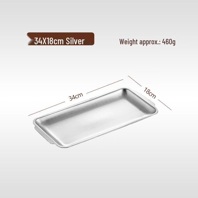 

ZISIZ Korean Style Rectangular 3-Compartment Serving Plate Set