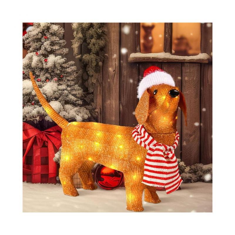 Weihnachtsbeleuchtung Dackel Weihnachtsglänzende Dekorationen Dackel Weihnachtsdekorationen