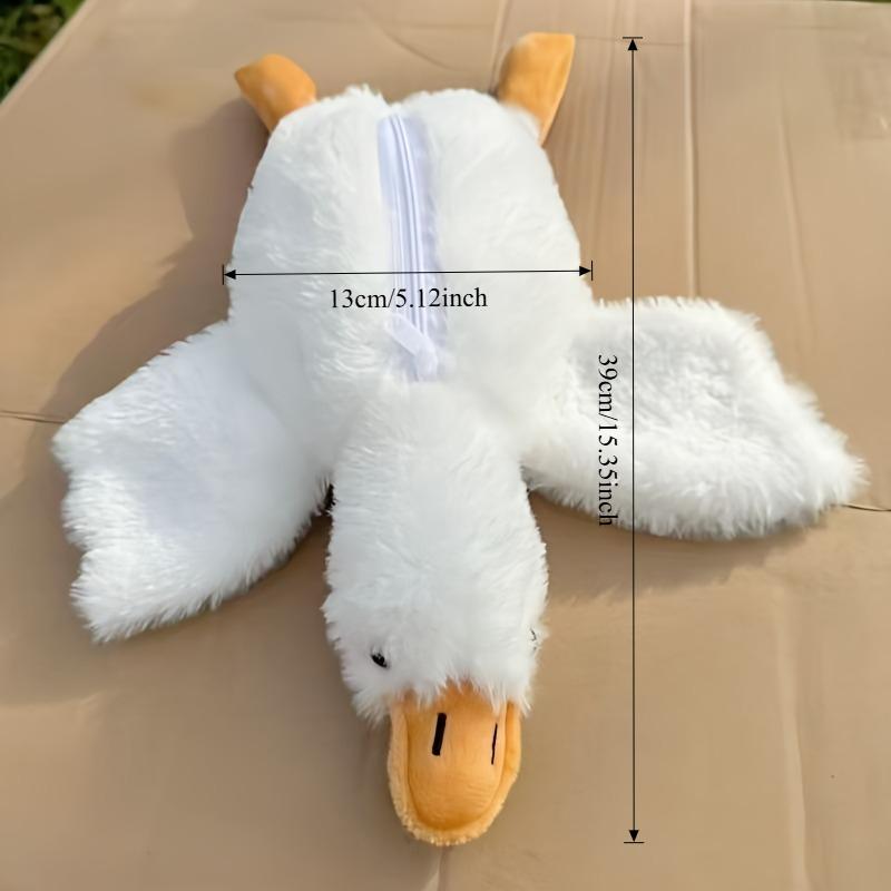 

Cute Big White Goose Plush Pencil Bags Soft Kawaii Animals Pen Case Student Fun Cartoon Stationery Student Anime Storage Bag