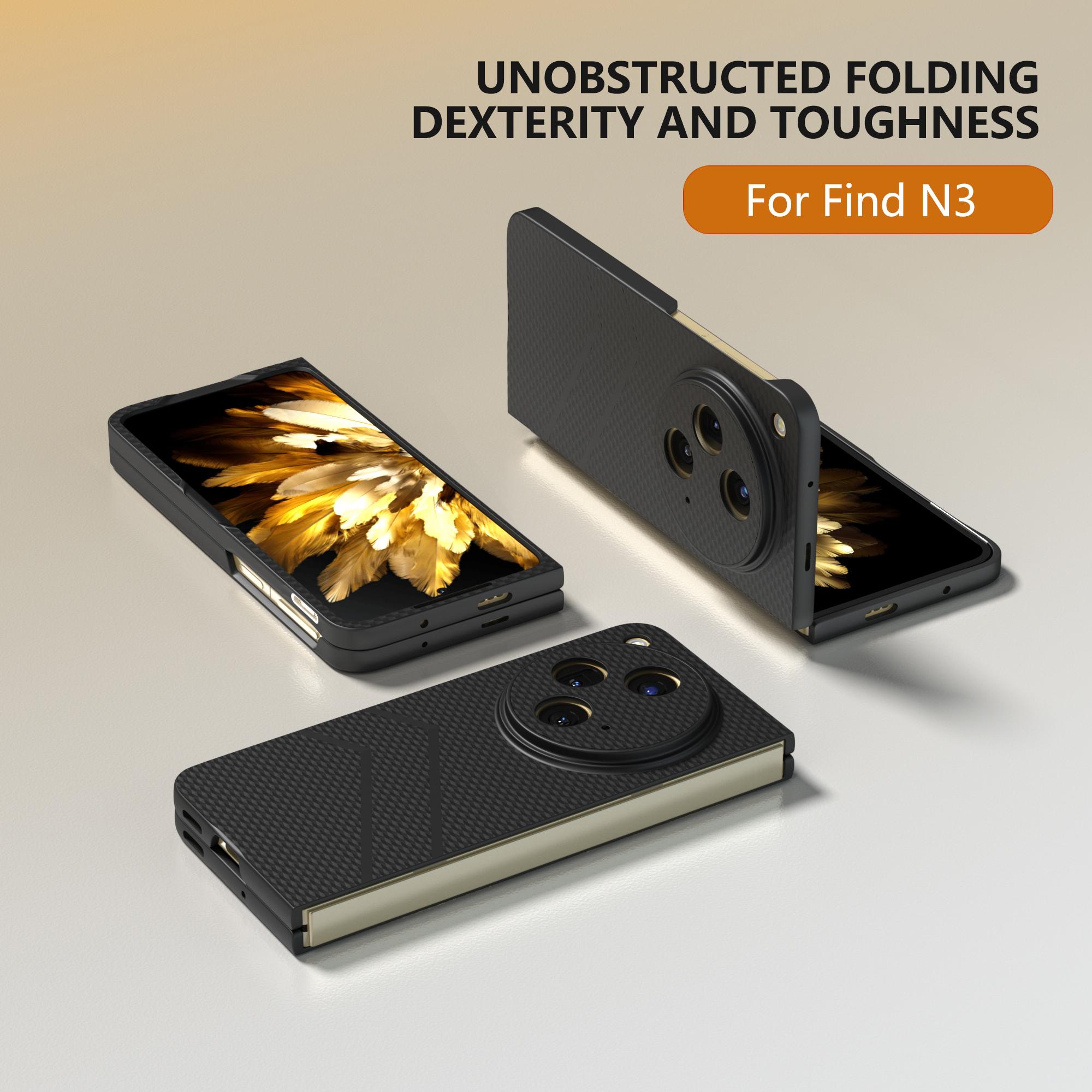 

For Oppo Find N3 5G Case Matte Texture Hard PC Shockproof Phone Cover Black