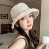 Summer Grid Fisherman Hat With Wide Brim And Breathable Canvas For Sun Protection