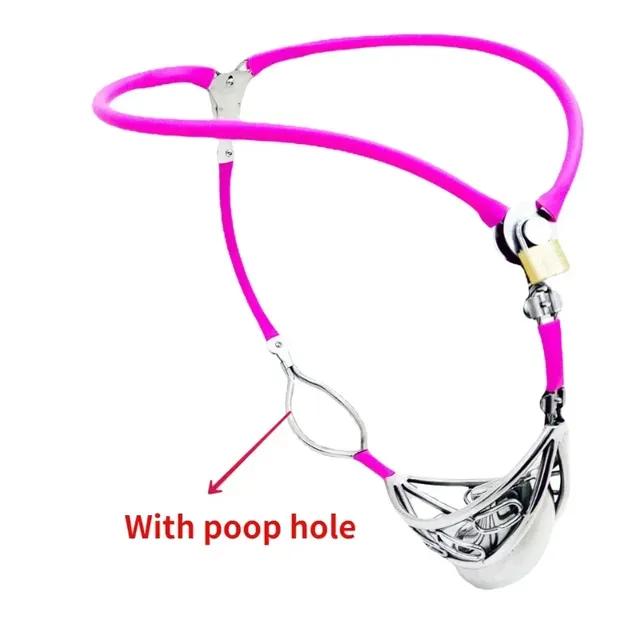 New Adjustable Waist Chastity Belt Anti-Cheating Male Cock Device Metal Penis Locking Panty Straps Anal Plugs Adult Erotica 18+