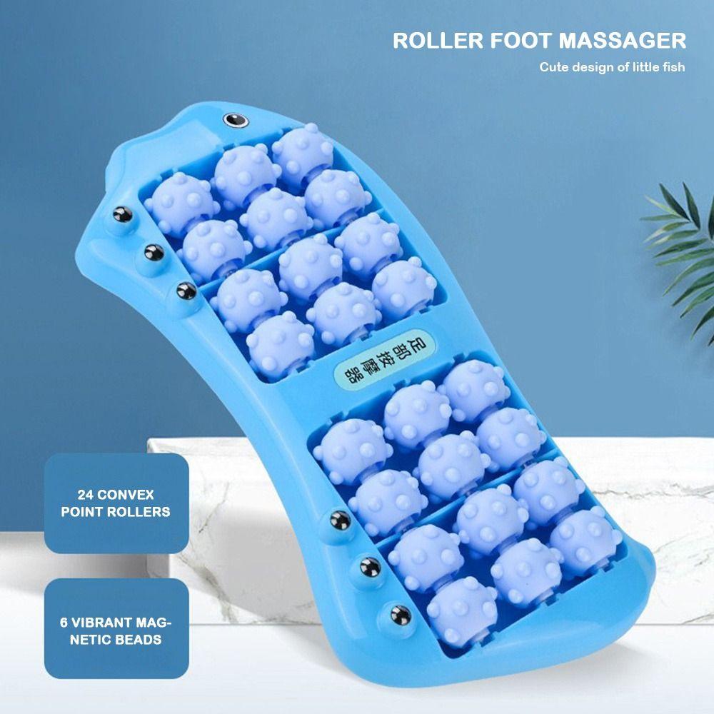 

Muscle Massage Foot Massager Fish Shape Foot Roller High Quality Foot Massager Roller Office Home Coffee - 12 Rollers