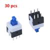 Antrader 30 Pcs Micro Push Button Switch, 6 Pin DPDT Self-Locking Power On/Off Latching Switches 8 x 8mm