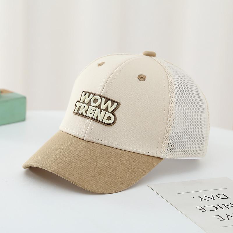 New Patchwork Letter Baby Baseball Hat Summer Thin Mesh Kids Sun Visor Cap Adjustable Cotton Toddler Peaked Caps хаки