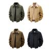 Men Cotton Jacket 2025 Retro Versatile Lamb Fleece Thickened Anti Cold Warm Collar Coat Outdoor Casual Winter Wear Cotton Jacket