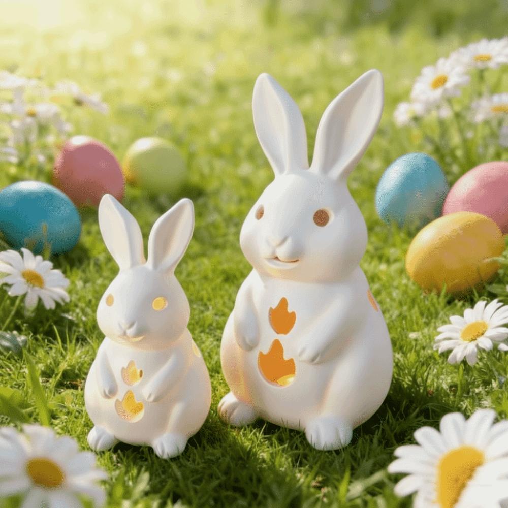 Creative Bunny Candle Holder Cute Bunny Easter Decoration Rabbit Candlestick  Home Decoration