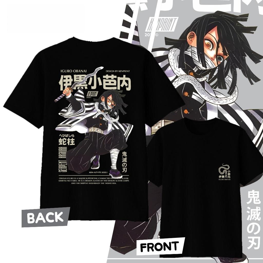 2026 Fashion Demon Slayer Anime Obanai Iguro Casual Y2k Graphic Comfortable TShirt Unisex Women High Quality Japanese Soft Clothes