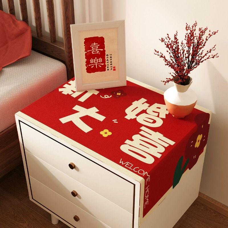 

Свадебное Торжество Пылезащитный Чехол Красный Чехол для Прикроватного Столика Тканевая Салфетка Тканевый Коврик Салфетка на Верх Холодильника Скатерть для Стиральной Машины Happy Life Flannel Cover 40*80 [Farewell Clutter]]