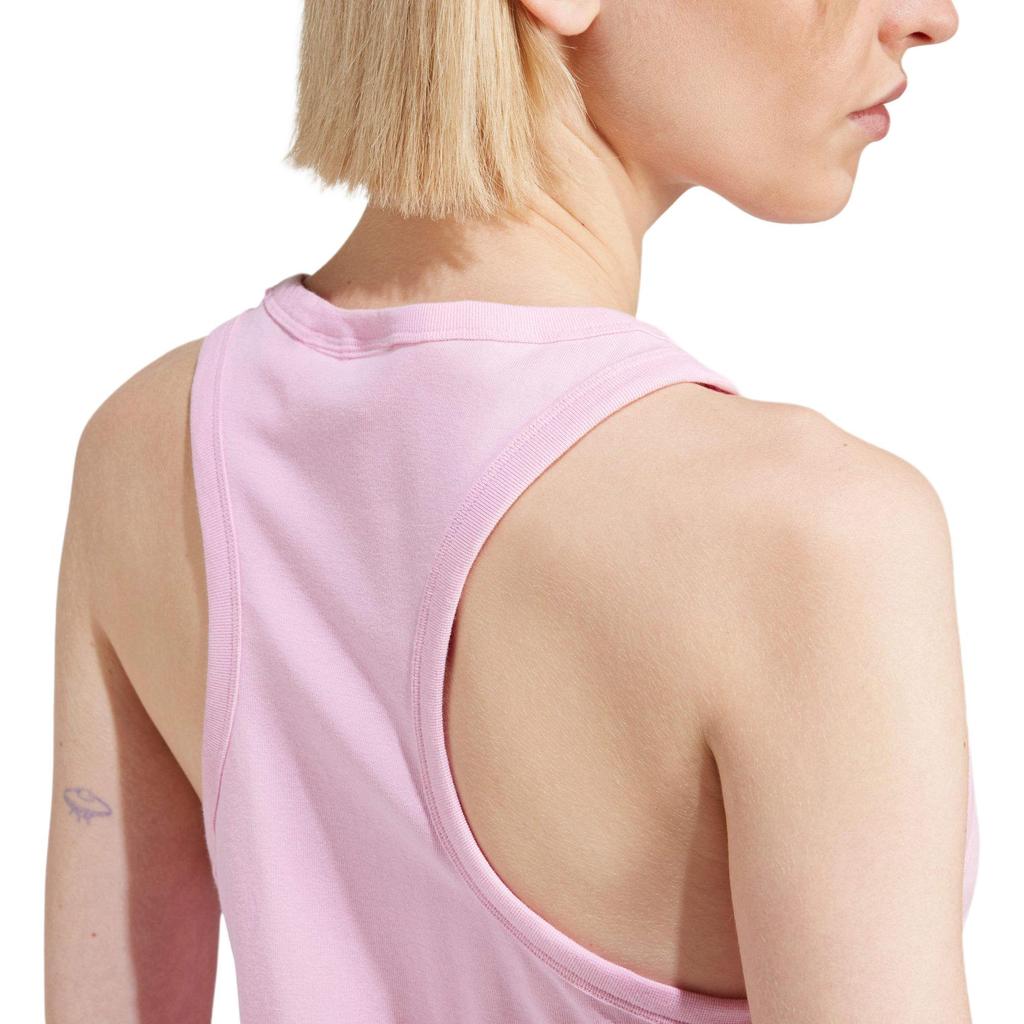 Adidas Originals Letter Logo Print Round Neck Sleeveless Vest Women Tops Pink IP0682